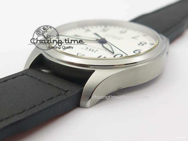 MIROTIME 0310 Mark XVIII IW327002 SS Mk Maker Best Edition White Dial On Black Leather Strap A SunProtective 7298